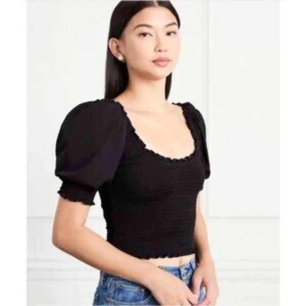 The Aiko Nap Top | Black Cotton | S - Picture 1 of 5